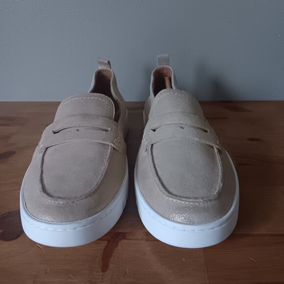 Vionic Women's Uptown Slip-On Penny Loafers Gold Shimmer Suede Size 7 W - Picture 2 of 9